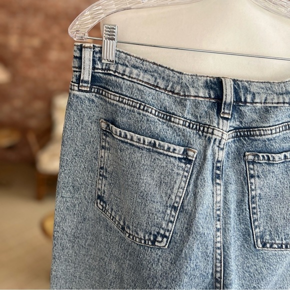 NWT Banana Republic Factory Jeans Cropped Blue Relaxed 29/8 Cuffed Stonewash - Picture 13 of 17